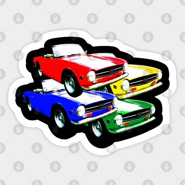 Triumph TR6 classic British sports cars multi Sticker by soitwouldseem